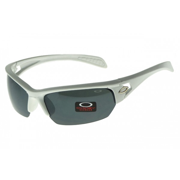 Oakley Flak Jacket Sunglasses Silver Frame Gray Lens Top Brands