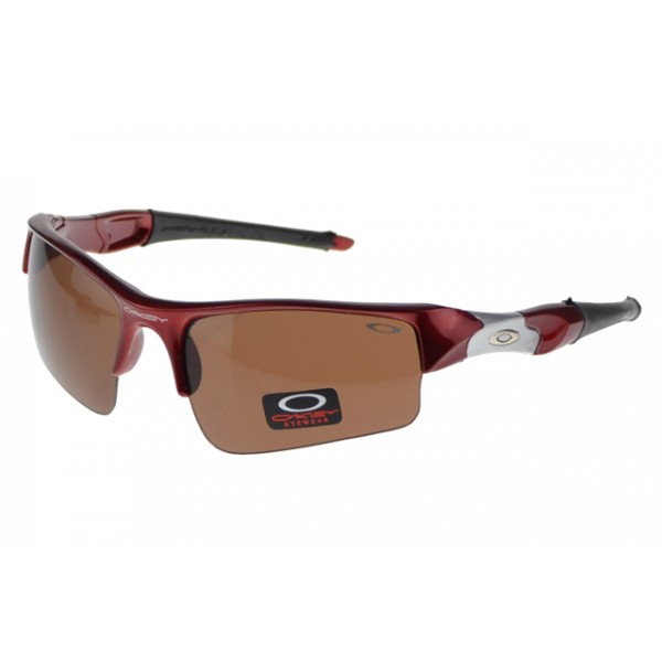 Oakley Flak Jacket Sunglasses Red Frame Brown Lens Online Shopping
