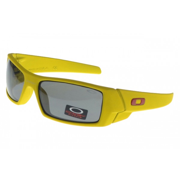 Oakley Gascan Sunglasses Yellow Frame Gray Lens Unique Design