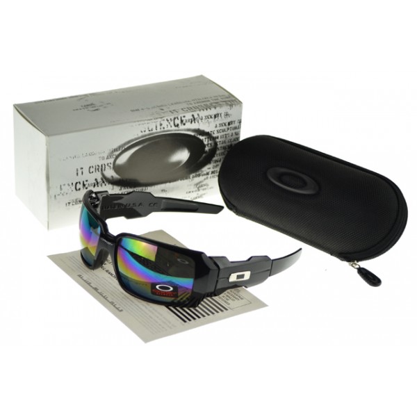 Oakley Oil Rig Sunglasses black Frame multicolor Lens Discount Sale
