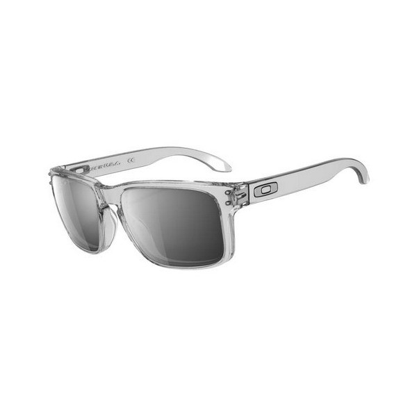 Oakley Holbrook Polished Clear Chrome Iridium Sunglasses