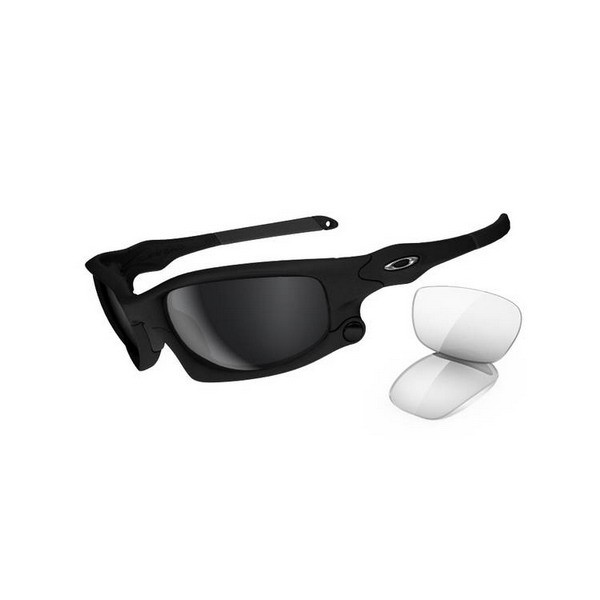 Oakley Split Jacket Asian Fit Matte Black Black Iridium Clear Sunglasses