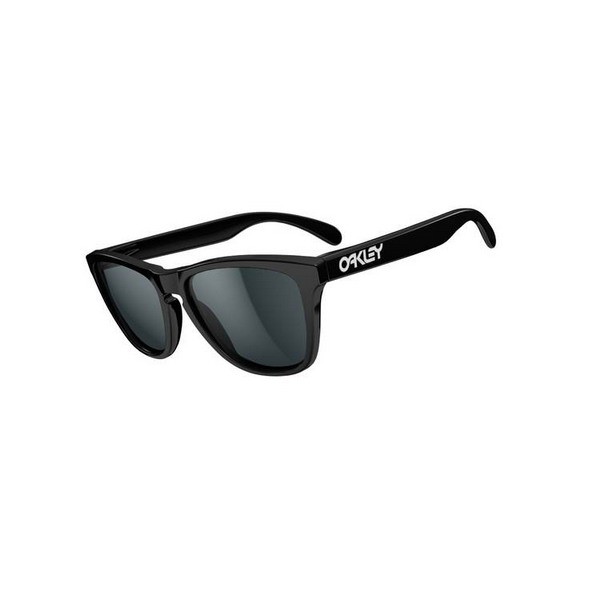 Oakley Frogskins Polished Black Grey Sunglasses
