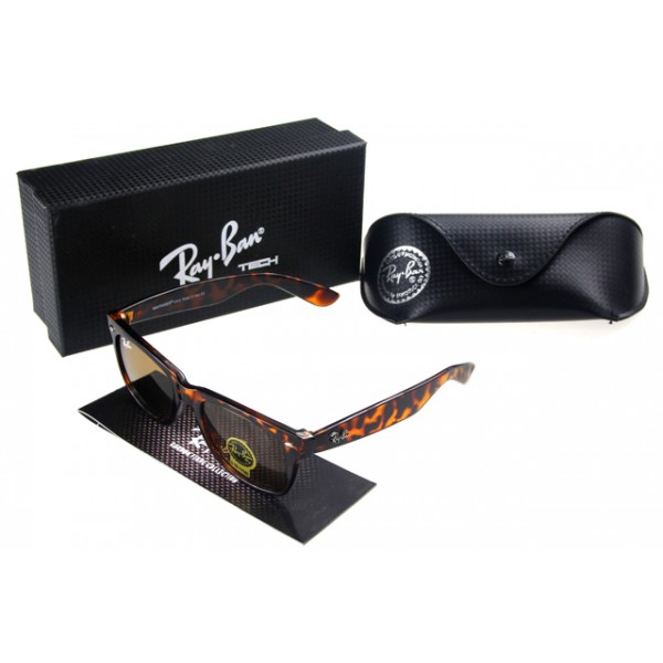 Ray Ban Cats Sunglasses Orange Leopard Frame Brown Lens