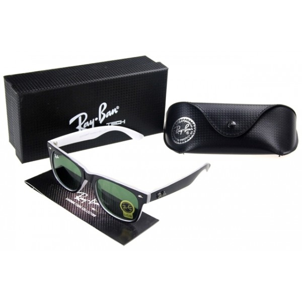 Ray Ban Cats Sunglasses White Black Frame Olivedrab Lens