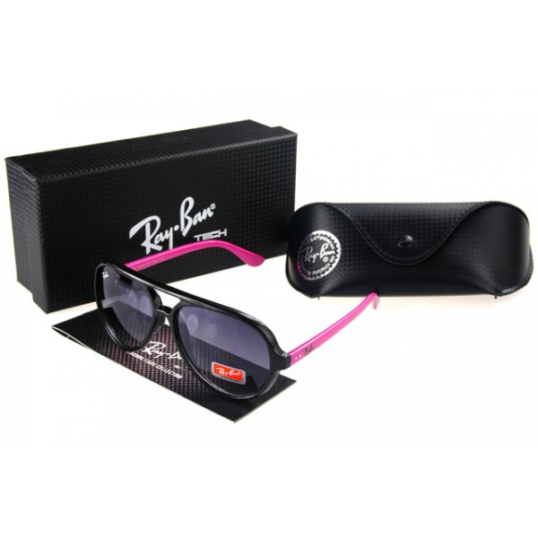 Ray Ban Wayfarer Sunglasses Pink Black Frame Plum Lens