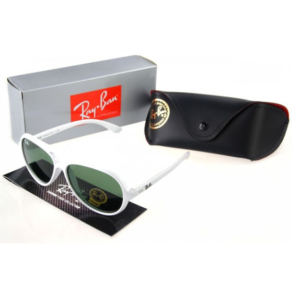 Ray Ban Wayfarer Sunglasses White Frame Olivedrab Lens