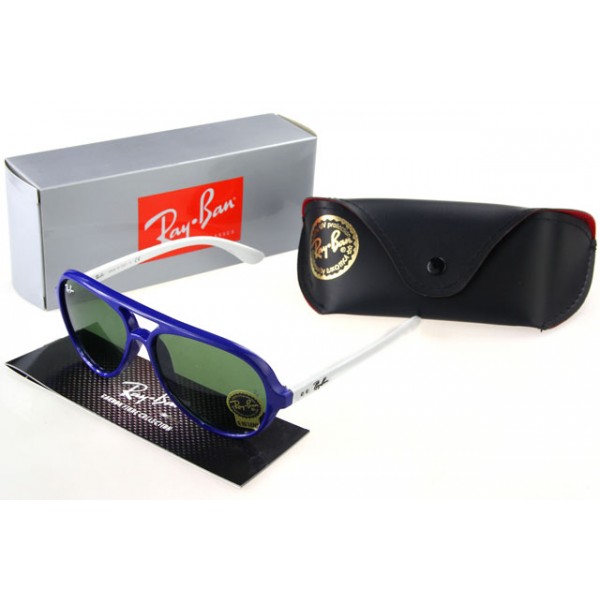 Ray Ban Wayfarer Sunglasses White Purple Frame Cyan Lens