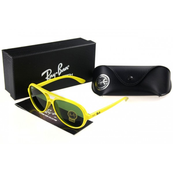 Ray Ban Wayfarer Sunglasses Yellow Frame Olivedrab Lens