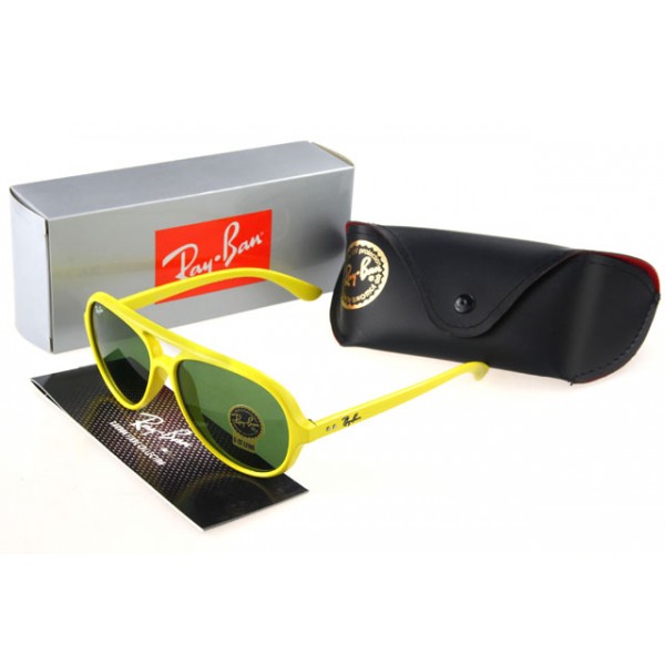 Ray Ban Wayfarer Sunglasses Yellow Frame Teal Lens